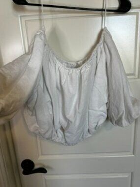 Zara Top Off Shoulder w/ Sleeves